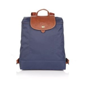NWT Longchamp Le Pliage Original Backpack in Marine
